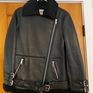 Walter Baker faux shearling leather jacket.